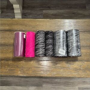 Tulle Rolls Bundle Pink, Black and Burgundy
